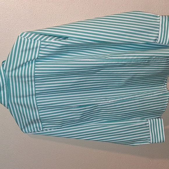 Foxcroft Wrinkle Free Striped Button Front L - Picture 7 of 7